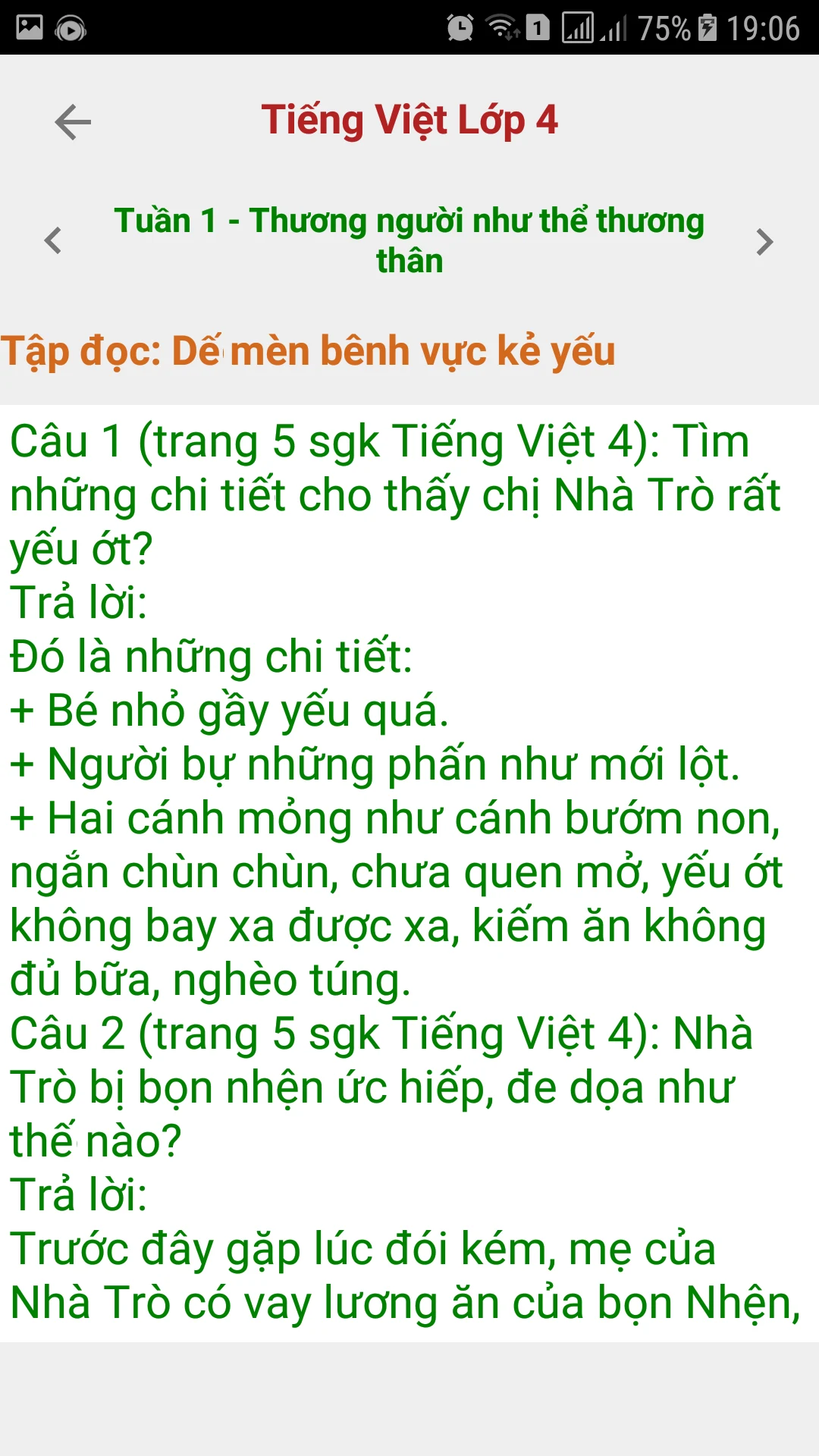 Tieng Viet Lop 4 screenshot